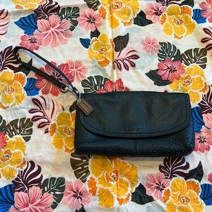 Coach Black Wallet Wristlet